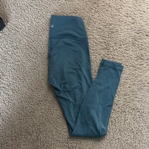 Lululemon Teal High-Waisted Leggings 7/8